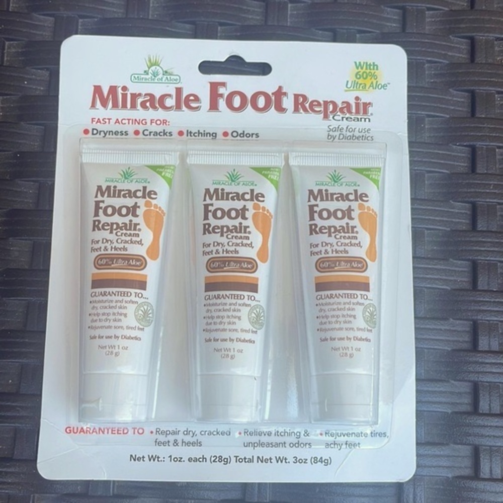 Brand new Miracle Foot Repair Cream 3-Pack 1 oz. Tubes
